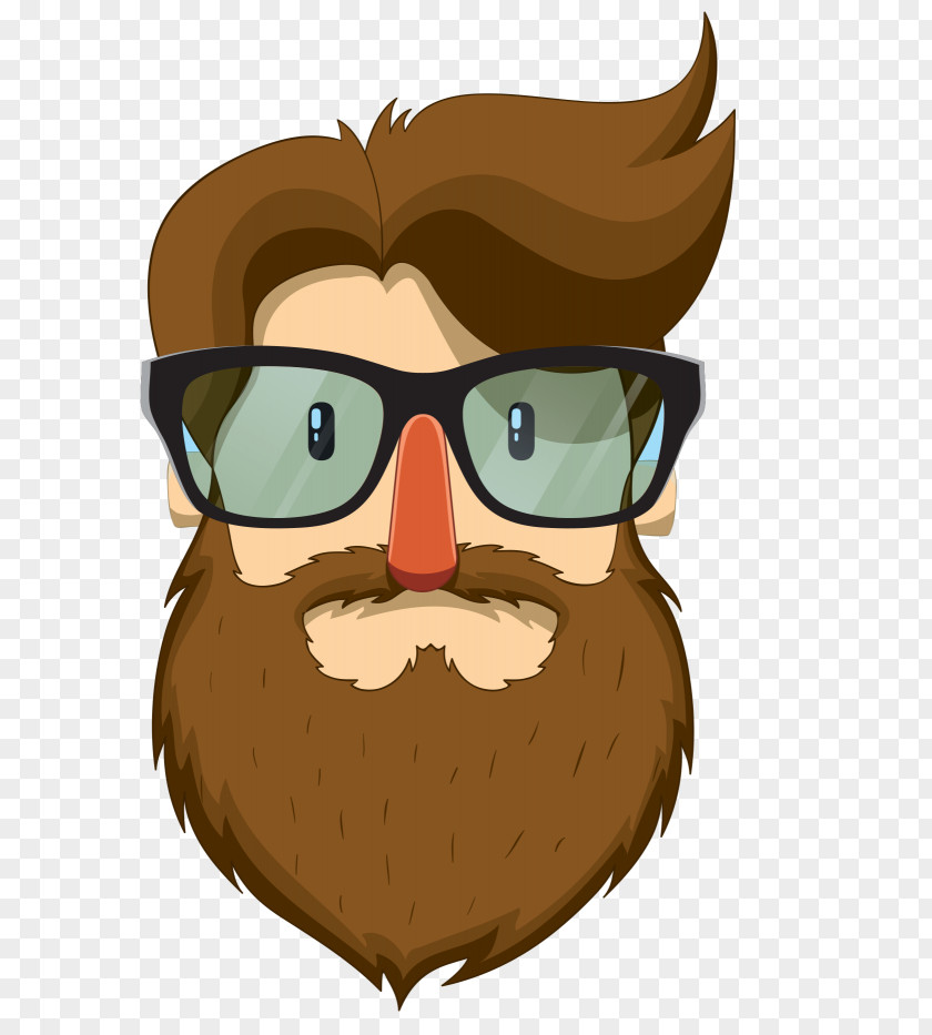 Bearded Man With Glasses Beard Moustache Clip Art PNG