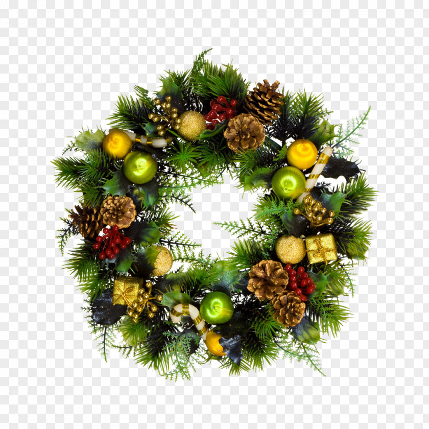 Christmas Balls Garland Decoration Crown Home Centrepiece PNG