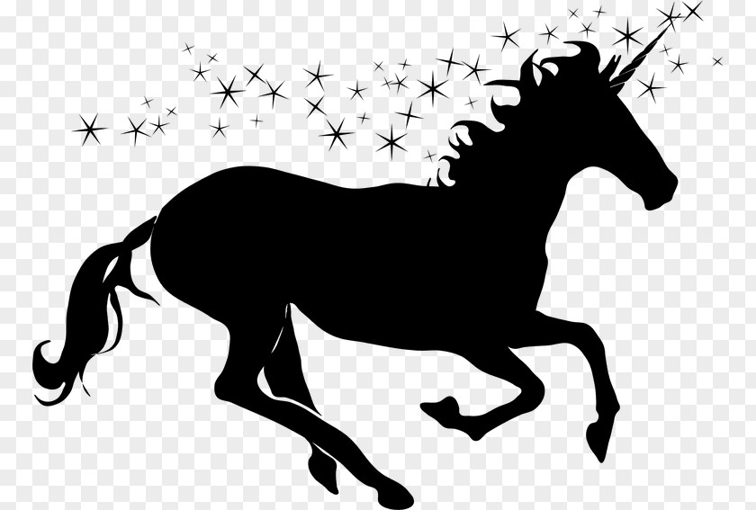 Horse Silhouette Unicorn Clip Art PNG