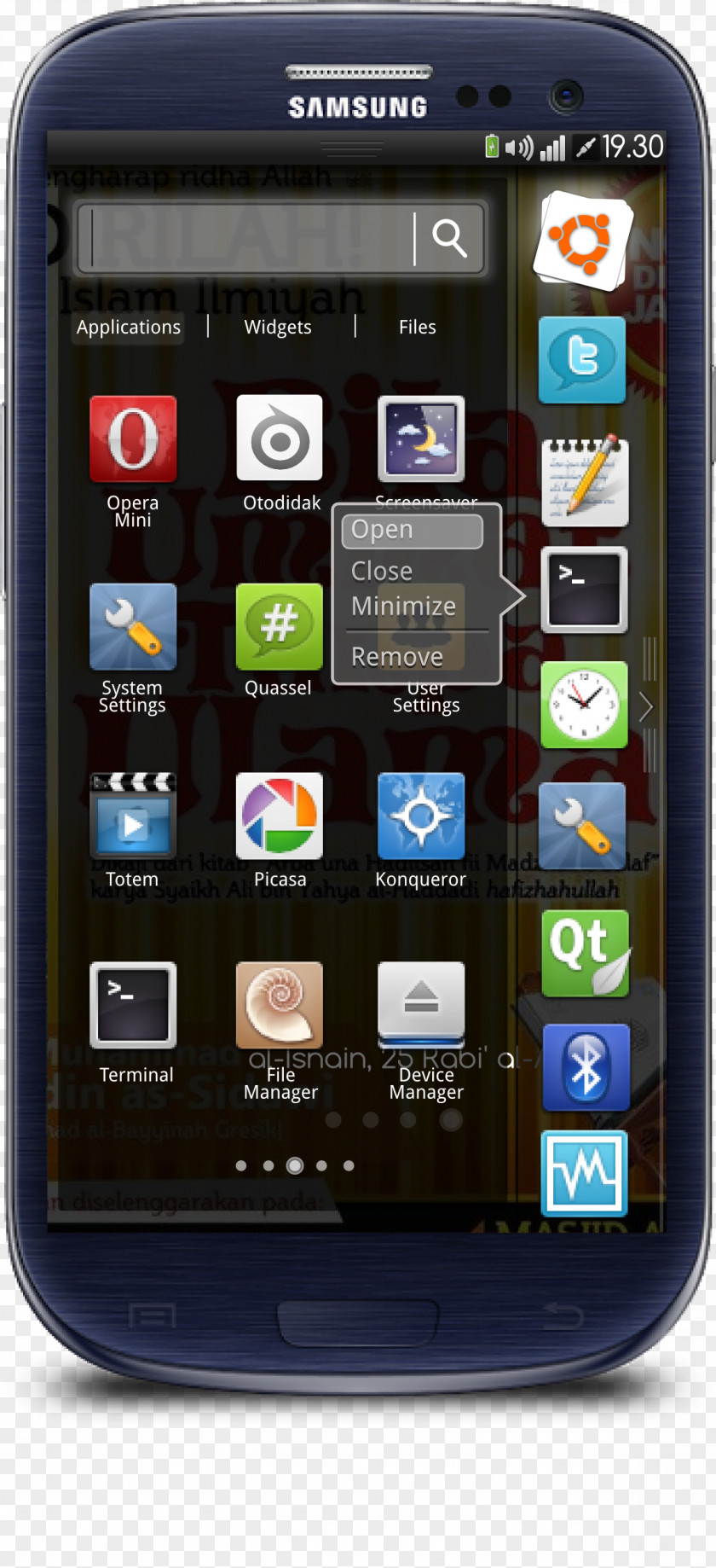 Smartphone Feature Phone Mockup Ubuntu Touch PNG