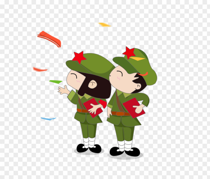 Creative Cartoon Soldier Military Personnel PNG