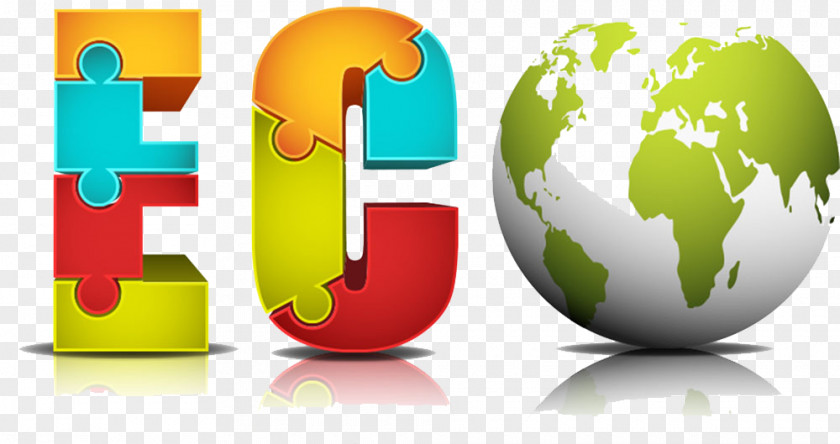 Earth Model With Letter Illustration PNG