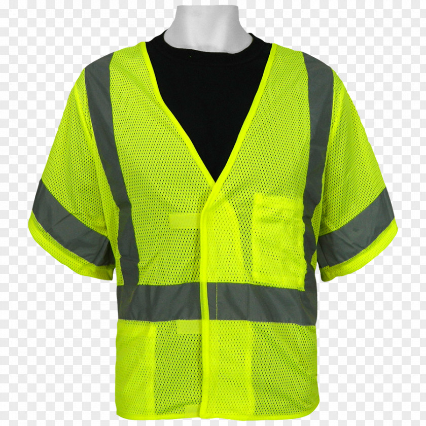 Safety Vest T-shirt High-visibility Clothing Sleeve Outerwear Jacket PNG
