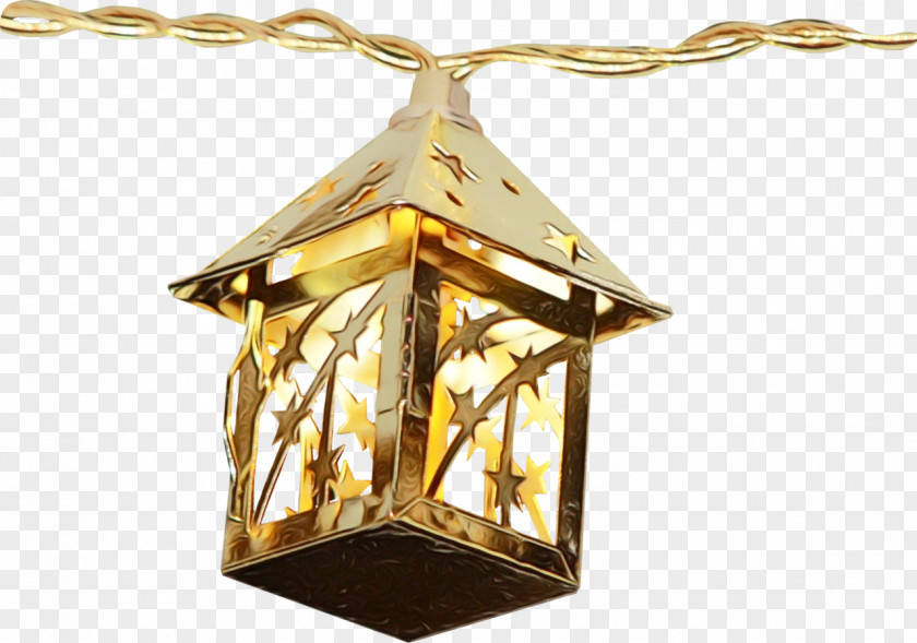 Chain Ceiling Fixture Pendant Lighting Light Brass PNG