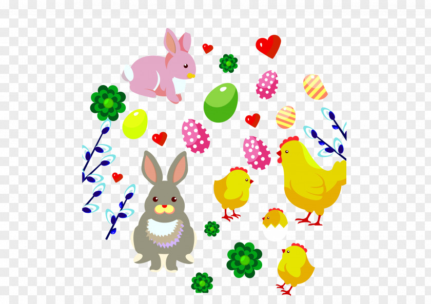 Easter Chicken Vector Download Bunny Illustration PNG
