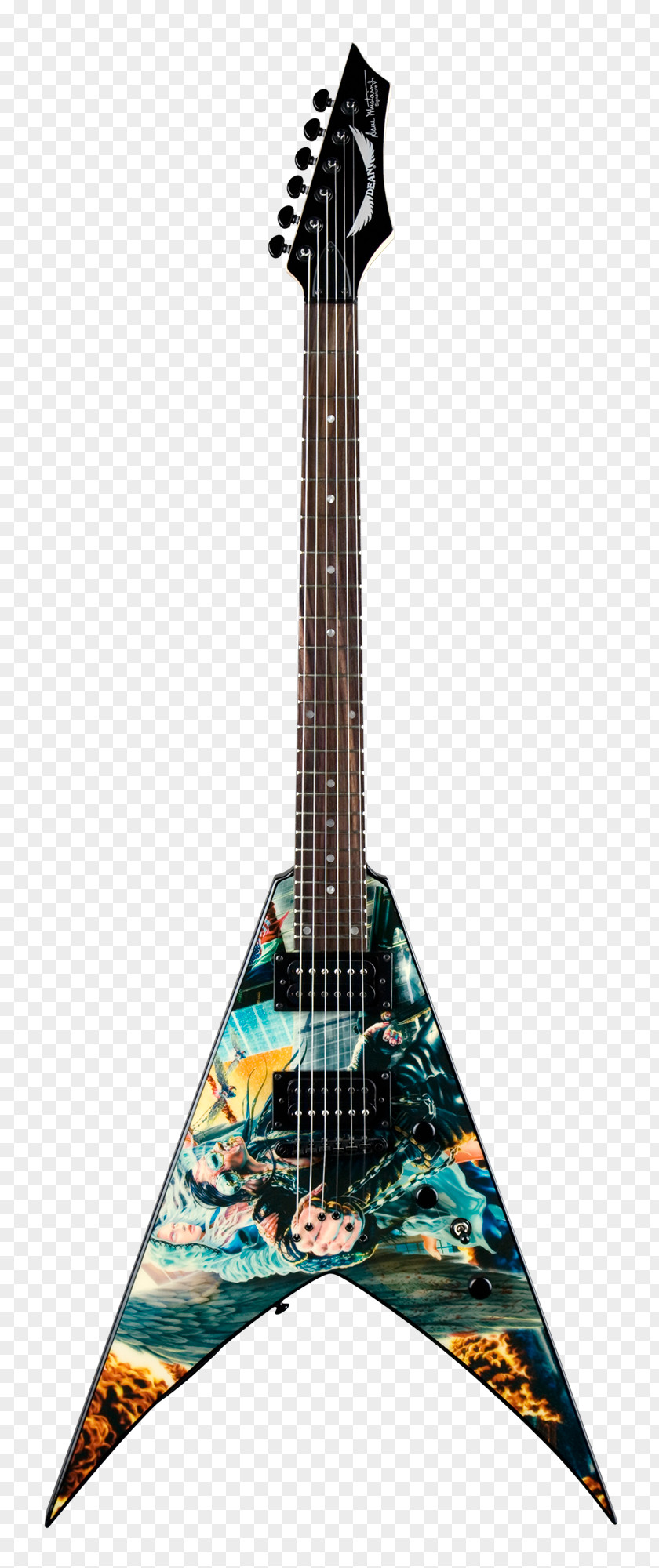 Guitar Dean VMNT Gibson Flying V United Abominations PNG