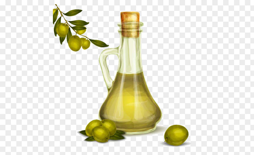Olives And Olive Oil Bottle Image Organic Food PNG