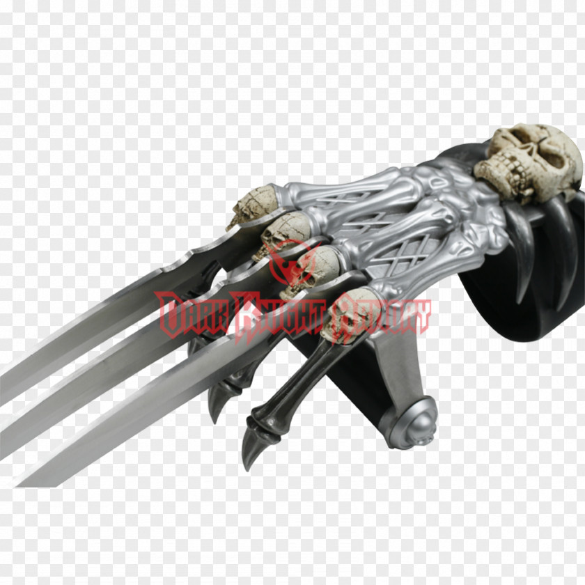 Skeleton Hand Knife Weapon Brass Knuckles Dagger Blade PNG