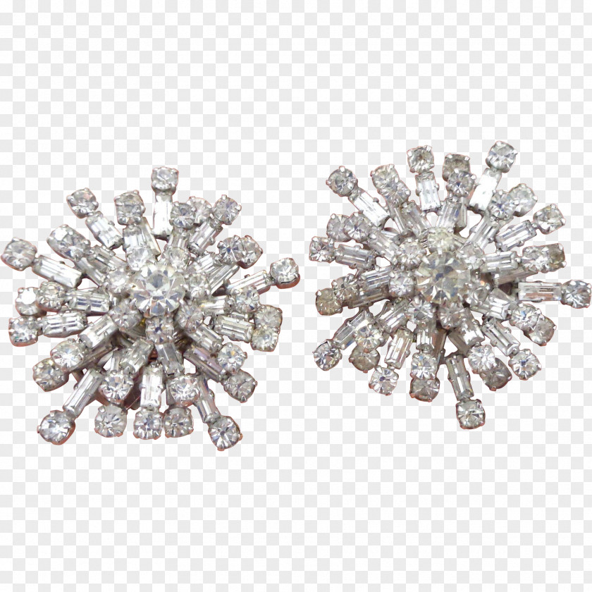 Beautiful Snowflake Earring Imitation Gemstones & Rhinestones Diamond Handbag PNG