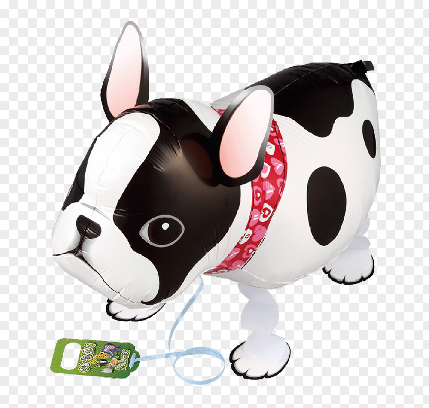 French Bulldog Walking Gas Balloon Dog Puppy Birthday PNG