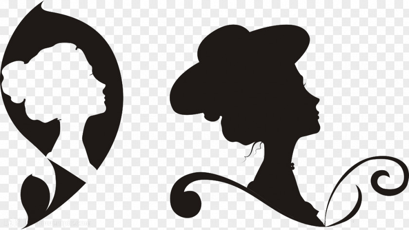 Goddess Silhouette Mirror Logo PNG