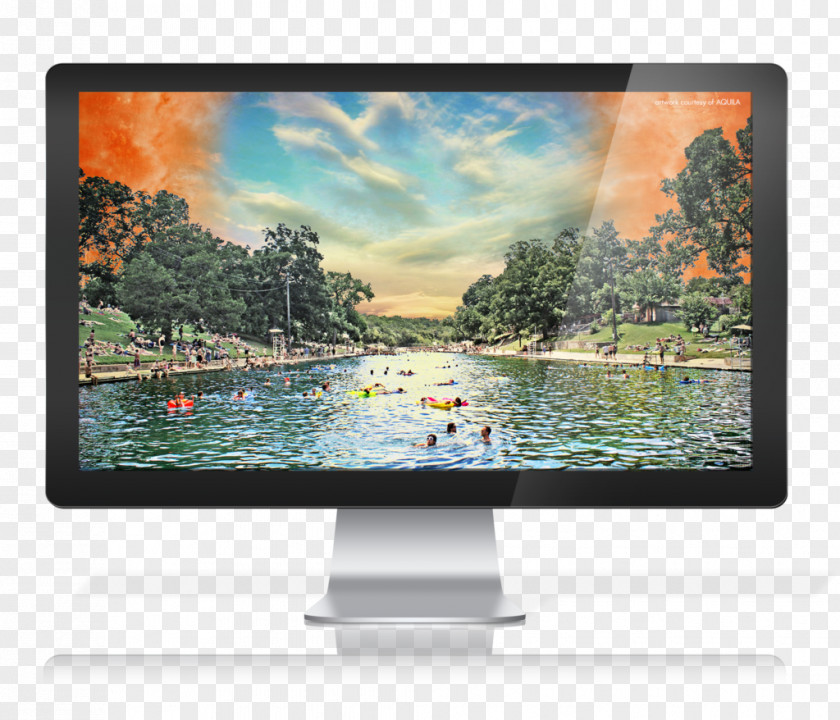 Mac Mockup LCD Television Computer Monitors Breed Set PNG