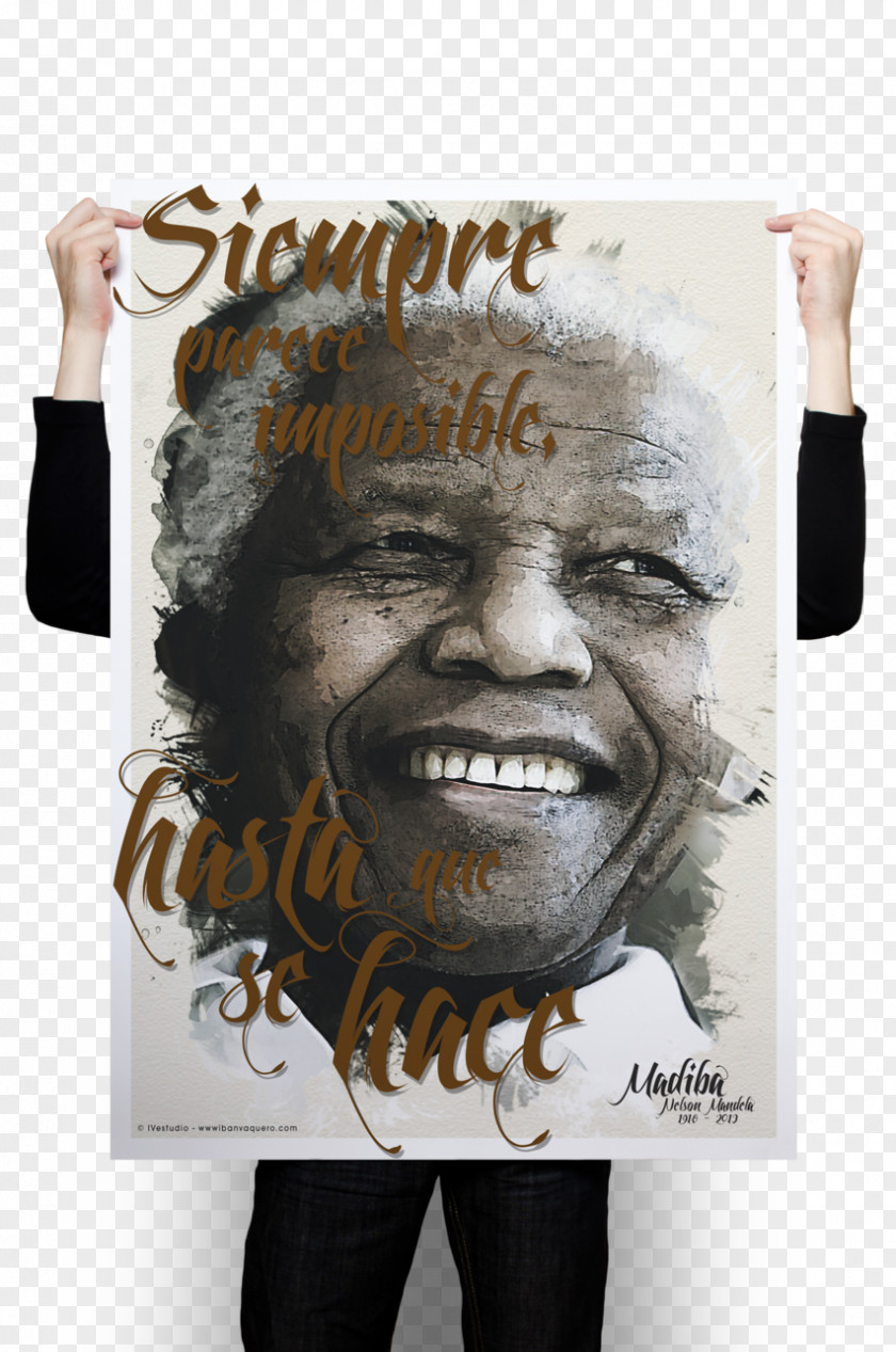 Nelson Mandela Poster Facial Hair PNG