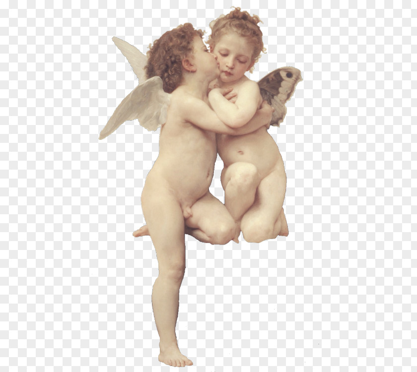 Painting L'Amour Et Psyché, Enfants Cupid And Psyche William Bouguereau, 1825-1905 Academic Art PNG