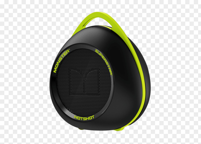 Neon Green Backpack With Speakers Headphones Monster SuperStar HotShot Wireless Speaker Bluetooth Loudspeaker PNG