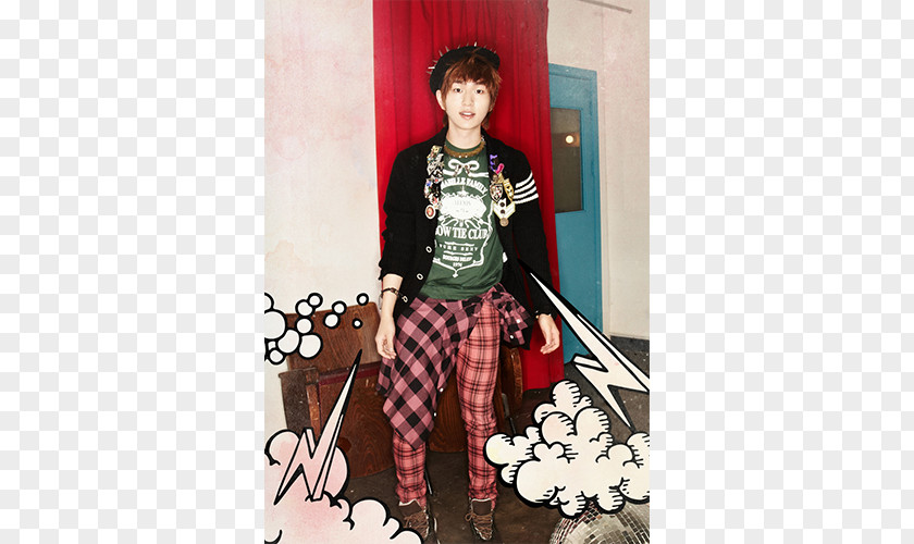 Onew Tartan Sleeve SHINee The First Fashion PNG
