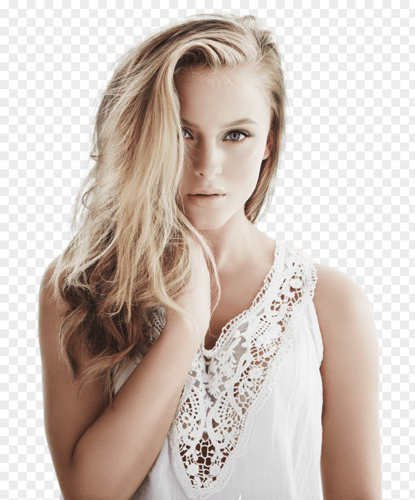 Zara Larsson Portrait PNG Portrait, woman in white sleeveless top clipart PNG