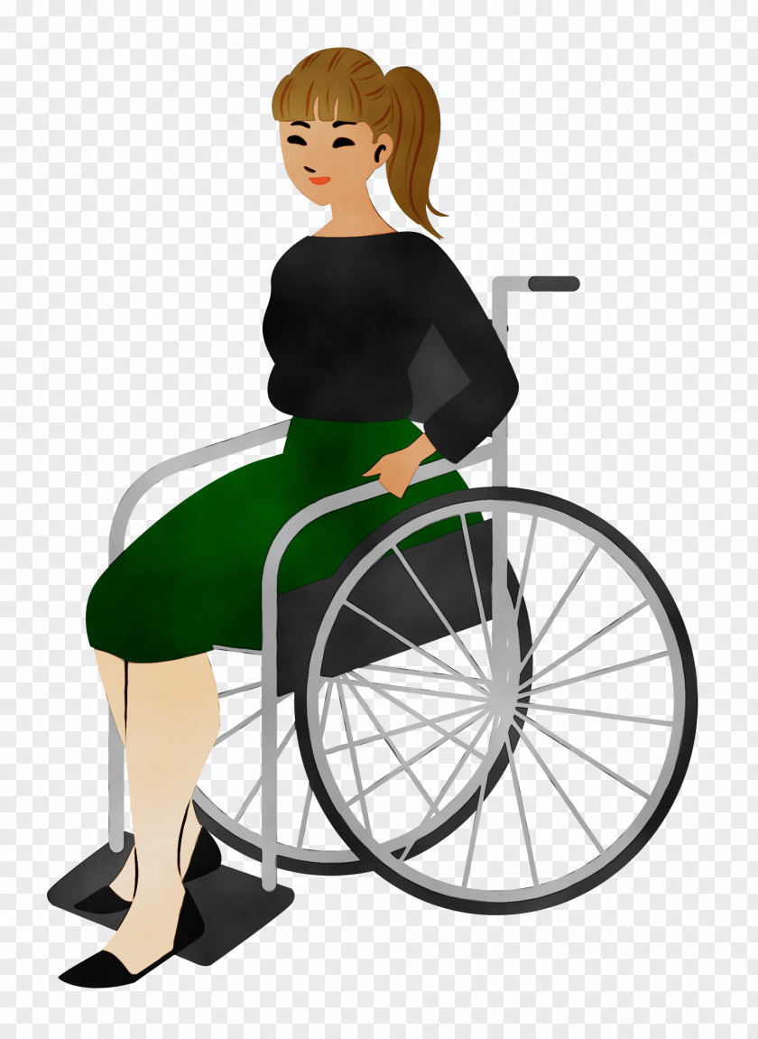 Chair Wheelchair Human Sitting Cartoon PNG