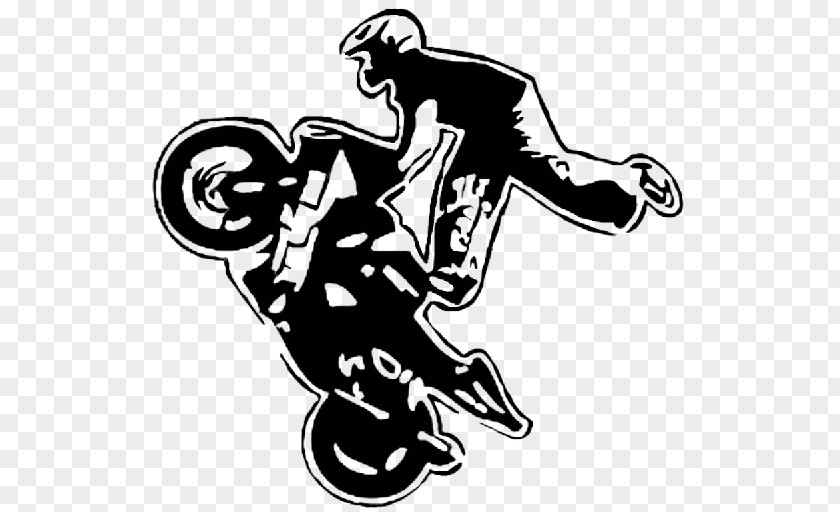 Motorcycle Wheelie Stunt Riding Logo PNG