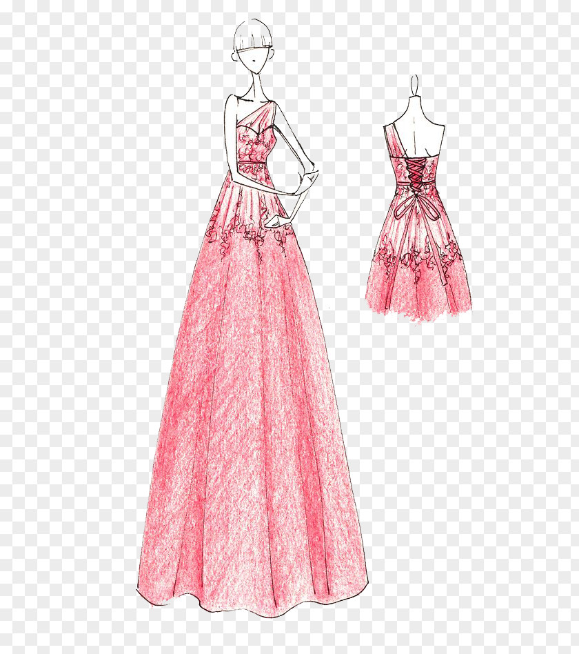 Pink Evening Dress Clothing Skirt Designer Formal Wear PNG