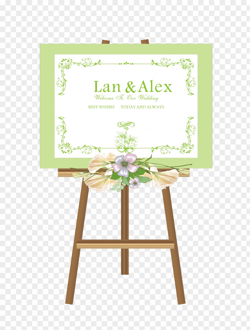 Wedding Signs Easel PNG