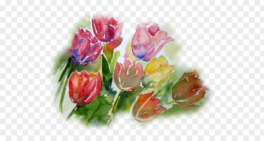 Flower Garden Roses Watercolor Painting Still Life PNG