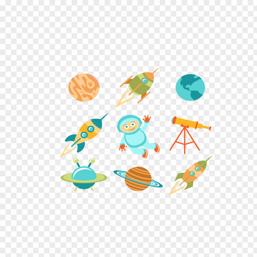Space Exploration Element Animal Train For Toddlers Illustration PNG