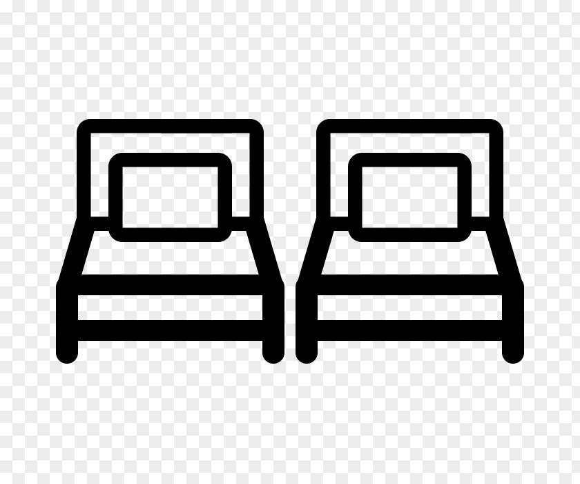 Twin Bed Chair Line Angle PNG