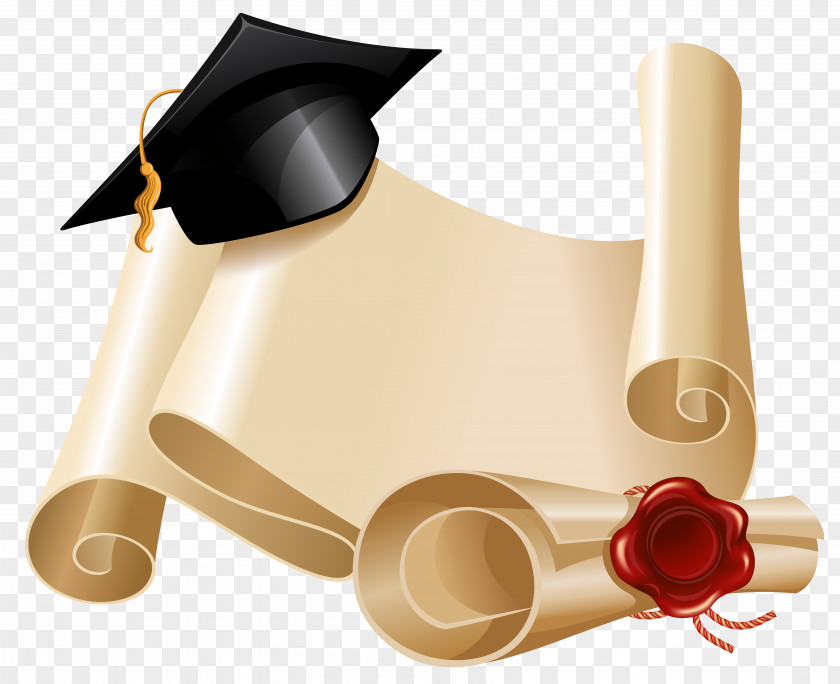 Diploma And Graduation Hat Clipart Picture Ceremony Square Academic Cap Clip Art PNG
