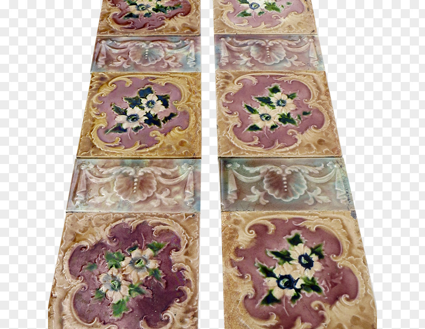 Embossed Flowers Textile Flooring Fireplace Victorian Era PNG