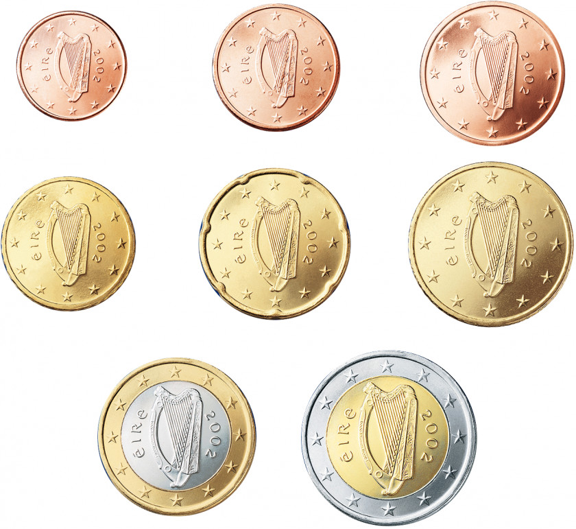 Euro Ireland Coins 2 Coin PNG
