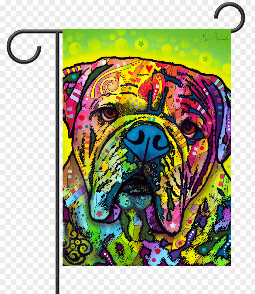 Painting American Bulldog French Canvas PNG