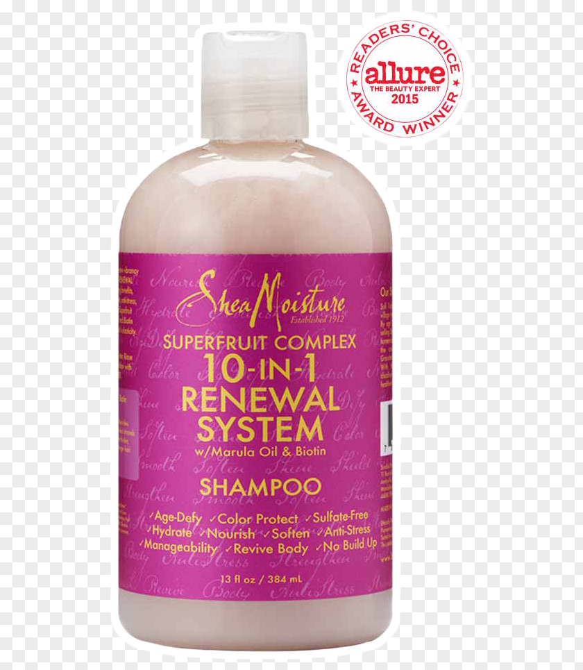 Shampoo SheaMoisture SuperFruit Complex 10-in-1 Renewal System Shea Butter Hair Masque Conditioner PNG