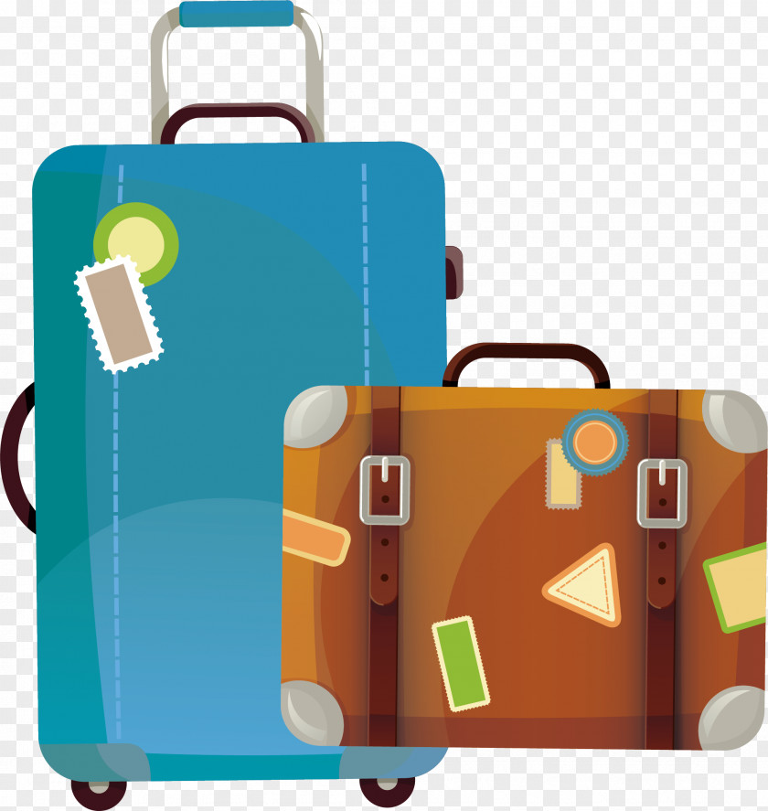 Vector Luggage Hand Baggage Suitcase PNG