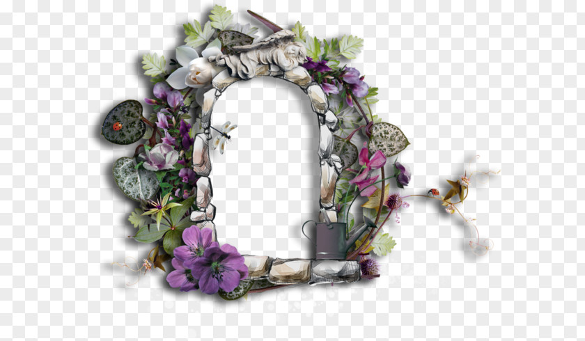 Design Floral Wreath Picture Frames PNG