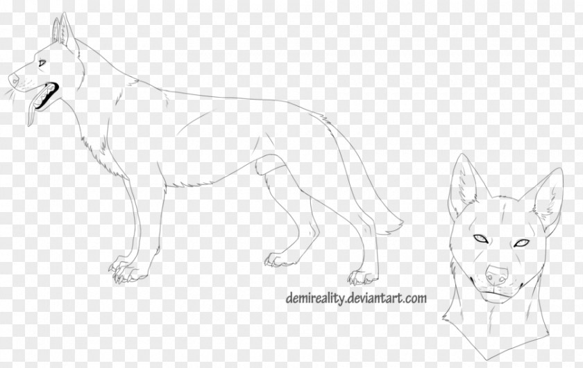 Dog Breed Line Art Cartoon Sketch PNG