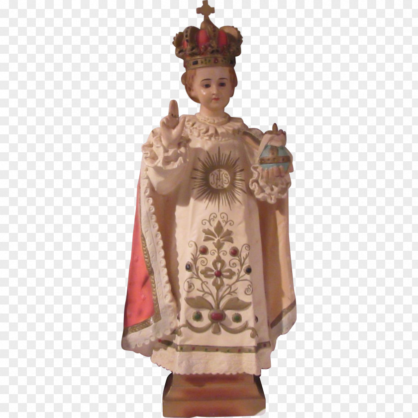 Old Church Infant Jesus Of Prague Statue Child Christ The Redeemer Holy Card PNG