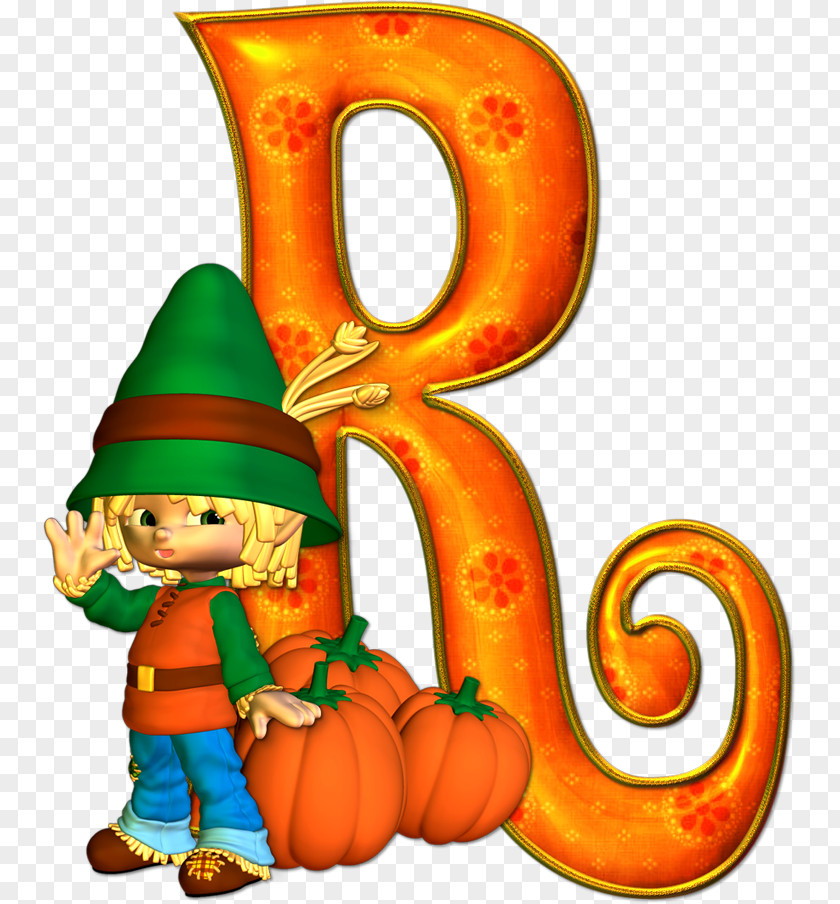 Pumpkin Lettering Alphabet Halloween PNG