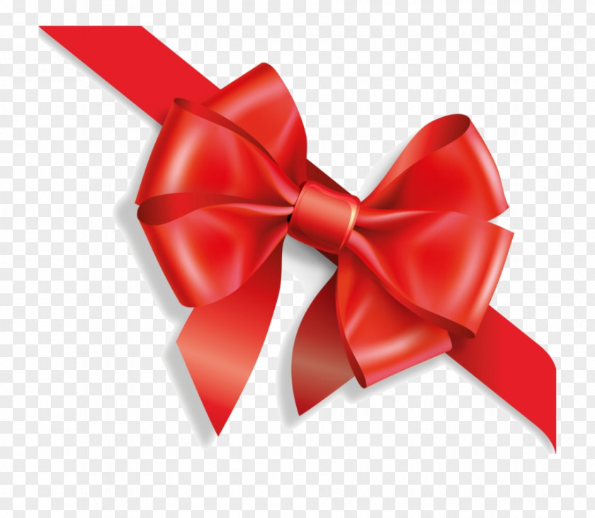 Satin Carmine Bow Tie PNG