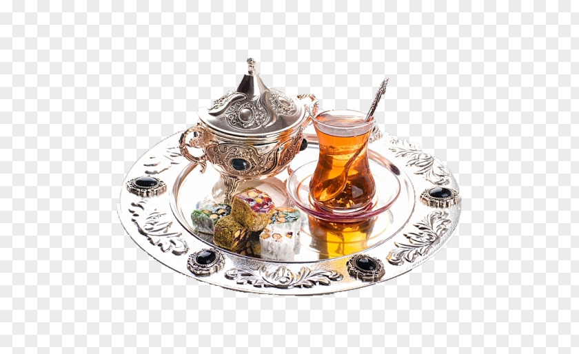 Tea Turkish Cuisine Earl Grey Baklava PNG