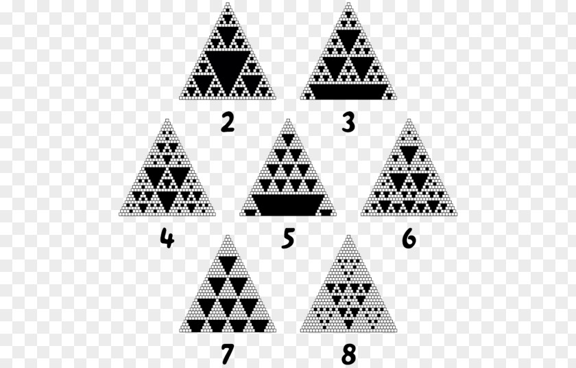 Triangle Pascal's Sierpinski Mathematics Multiple PNG