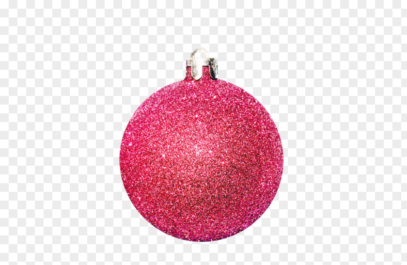 Christmas Ornament Glitter Pink M PNG
