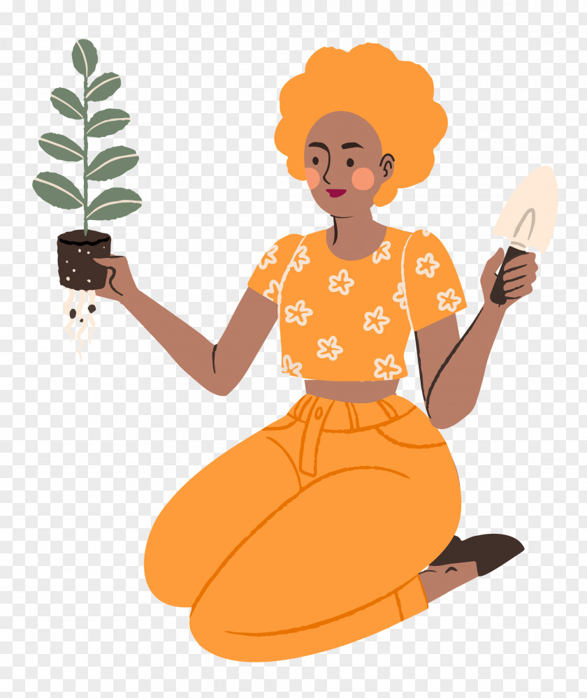 Planting Woman Garden PNG