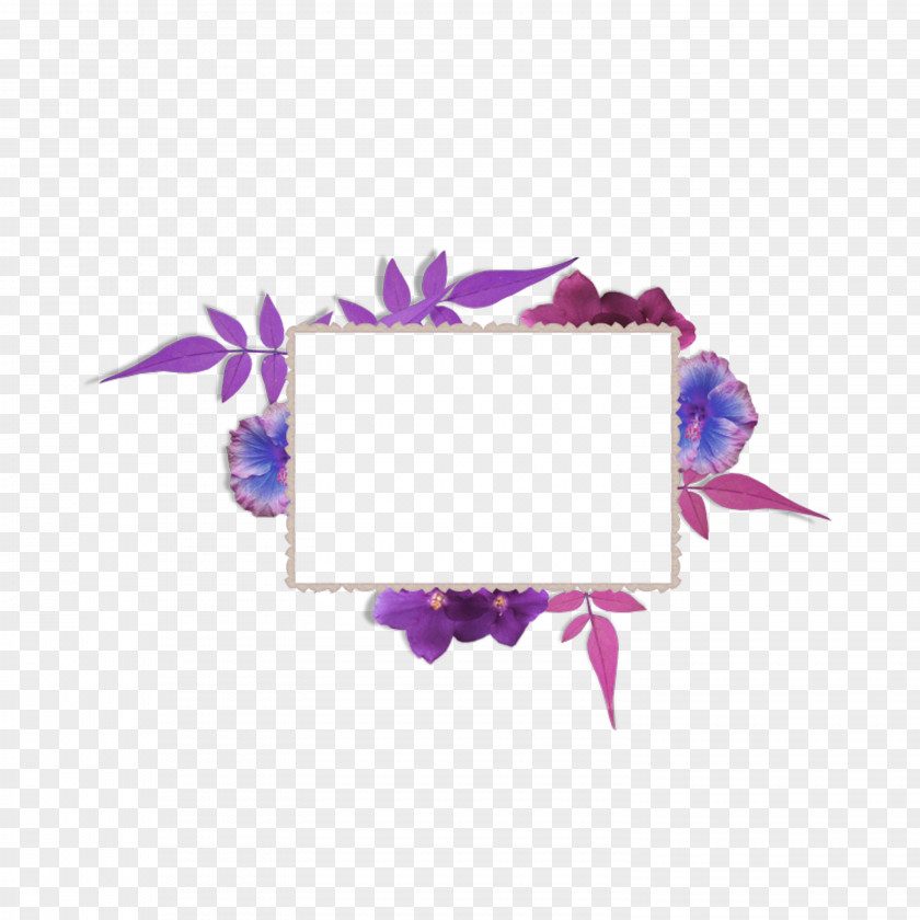 Purple Flower Frame Download PNG