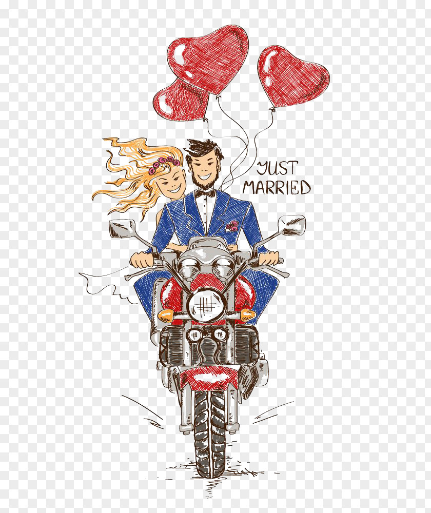 Wedding Invitation Motorcycle Marriage Bicycle PNG invitation Bicycle, Anime couple riding a motorcycle, man and woman motorcycle illustration clipart PNG