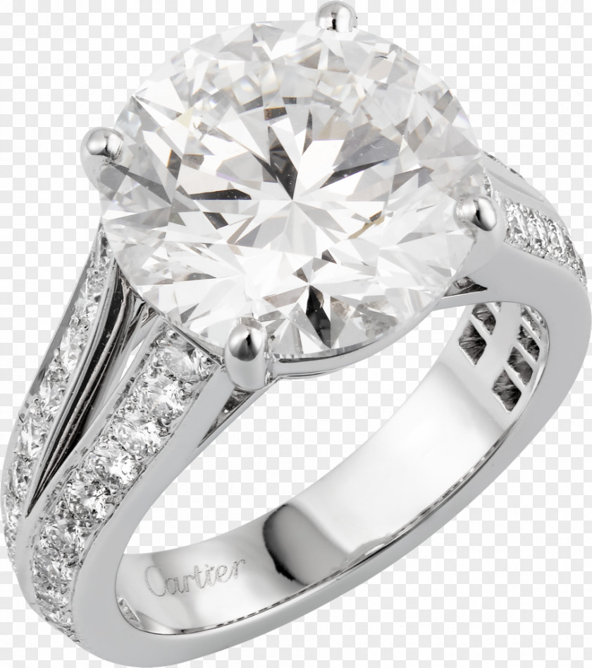 Platinum Ring Jewellery Brilliant Diamond Carat PNG
