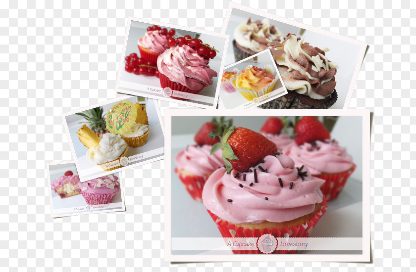 Strawberry Gelato Cupcake Petit Four Sweetness Cake Pop PNG