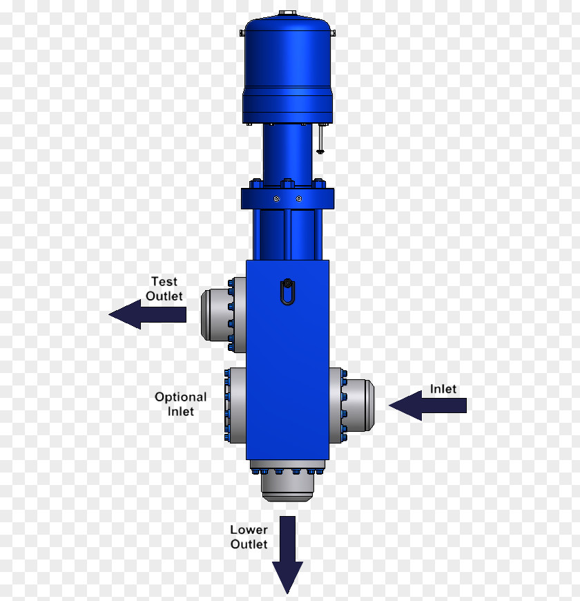 Flow Control Valve Poppet Four-way Actuator PNG