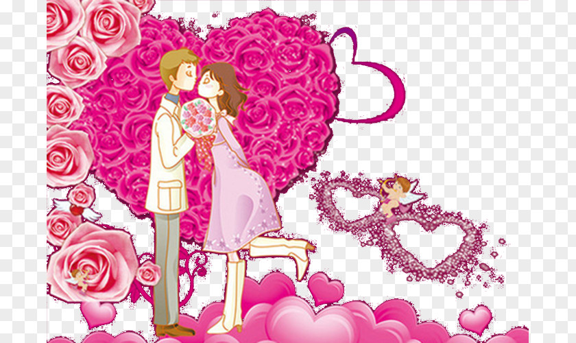 Love Kissing Kiss Download Floral Design PNG