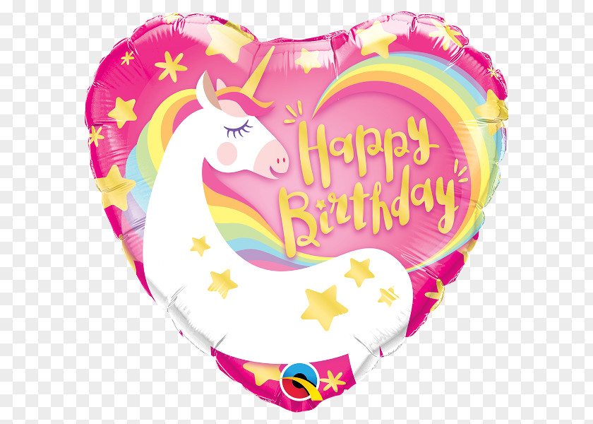 Unicorn Birthday Gas Balloon Party Mylar PNG